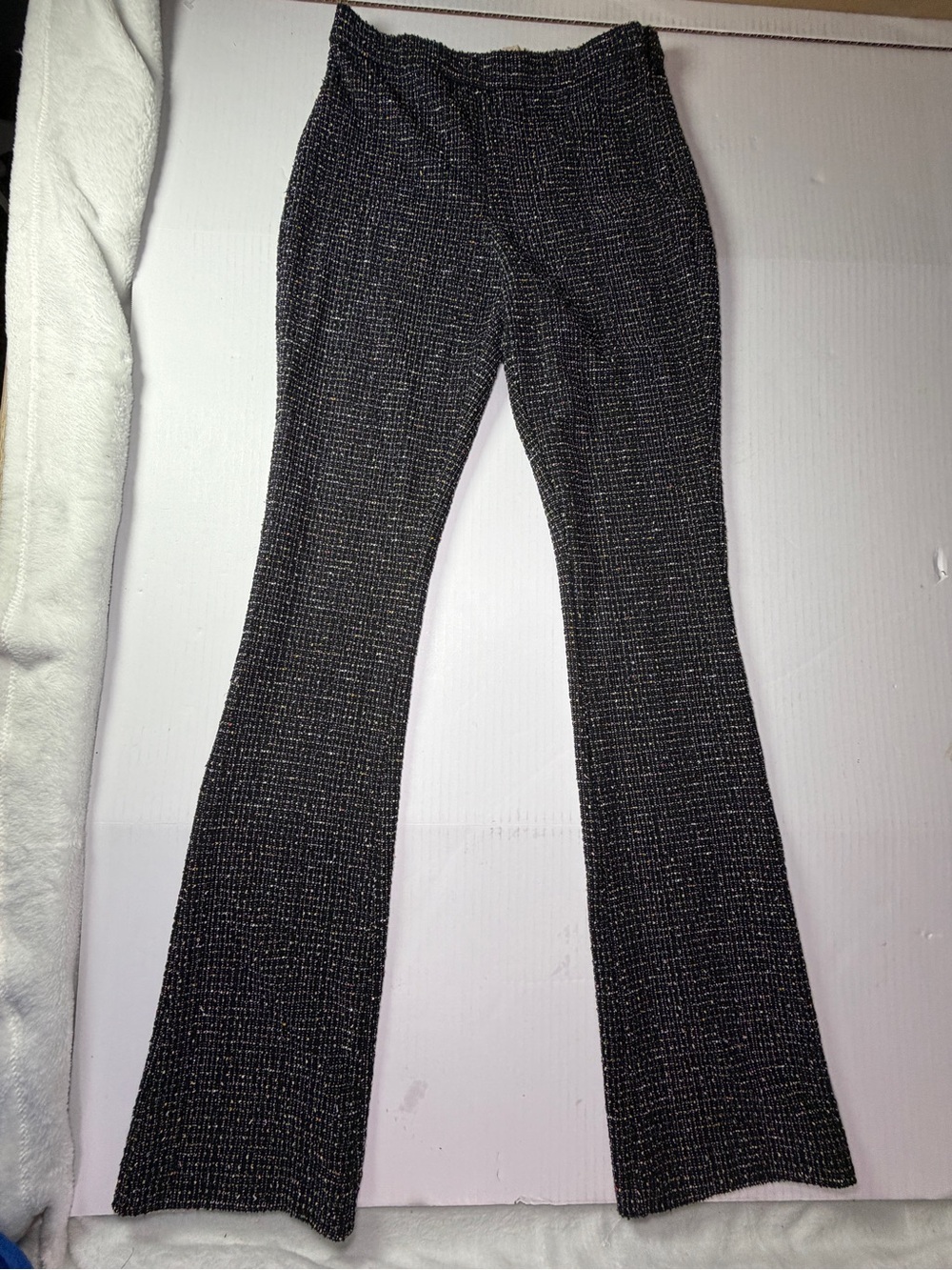 Revolve Camila Coelho Black Tweed Flare Knit Pants